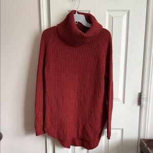 Cozy Red Turtleneck Sweater